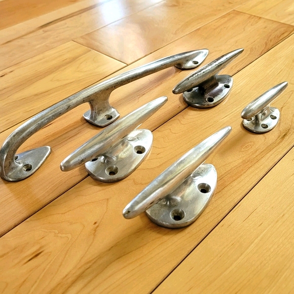 Chris Craft Accents 5 95s Dock Cleats Maritime Nautical Marine Torpedo Hardware Set Chrome
